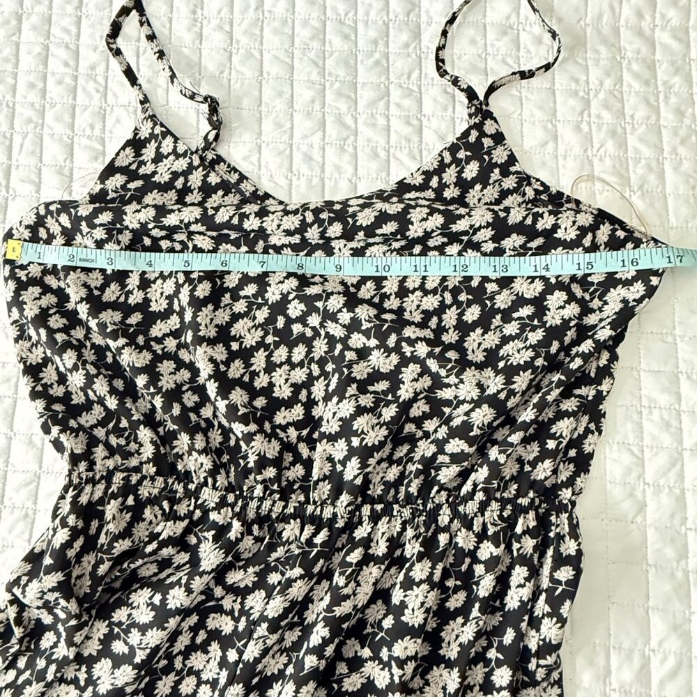 Papermoon Floral Black & White Sleeveless Jumpsuit M - Picture 6 of 9